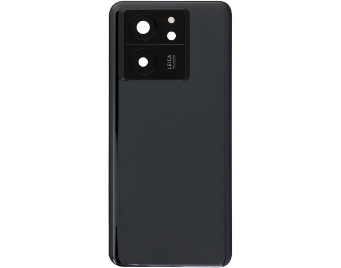 Задня панель корпуси для Xiaomi 13T / 13T Pro, чорна з склом камери