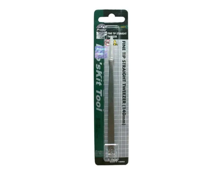 Пінцет монтажний Pro'sKit 1PK-105T, прямий, 140мм