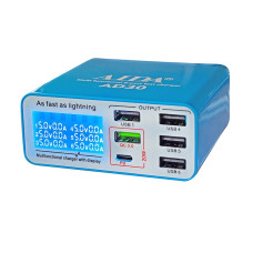 Зарядний пристрій Aida AD30 (5 USB/1 Type-C, Fast Charge 3.0, 40W)