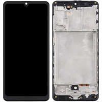 Дисплей з сенсорним екраном (модуль) Samsung A315 A31 2020, чорний з рамкою, з широким обідком, OLED