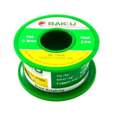 Припій Baku BK-10006, Sn 97%, Ag 0.3%, Cu 0.7%, flux 2%, 0.6mm, 50г