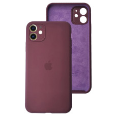 Чехол-силикон оригинал Square Cover Soft Matte Full Camera iPhone 11, Marsala