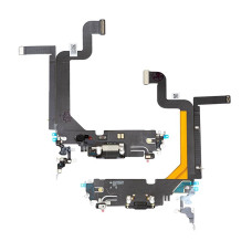 Шлейф для iPhone 14 Pro Max, коннектора зарядки, синхронизации, черный, Midnight, оригинал