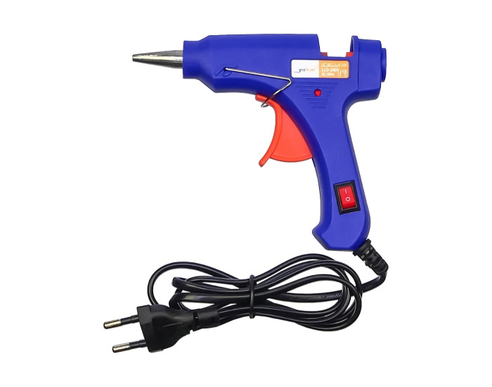 Термоклеевой пистолет Yulian YL-266  (220V, 20W, сопло d=2mm, клей d=7mm)