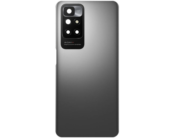 Задняя крышка для Xiaomi Redmi 10 /Redmi 10 2022 /Redmi 10 Prime /Redmi 10 Prime 2022 (Серый / Carbon Gray) со стеклом камеры, оригинал