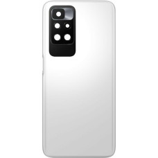 Задняя крышка для Xiaomi Redmi 10 /Redmi 10 2022 /Redmi 10 Prime /Redmi 10 Prime 2022 (Белая / Pebble White) со стеклом камеры, оригинал