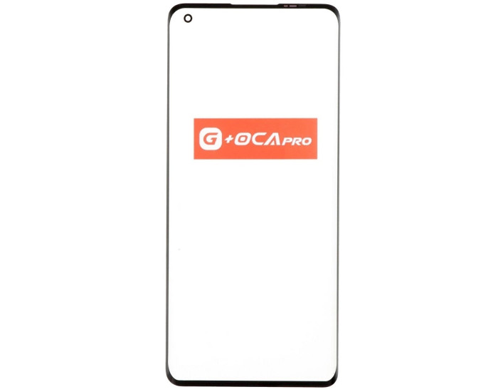 Стекло фронтальное с OCA-пленкой OnePlus 8 Pro, черное с олеофобныи покрытием, оригинал G+OCA PRo