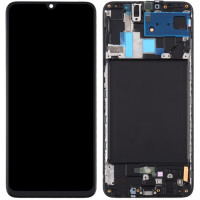 Дисплей с сенсорным экраном (модуль) Samsung A705 Galaxy A70 (2019) черный с рамкой, переклейка