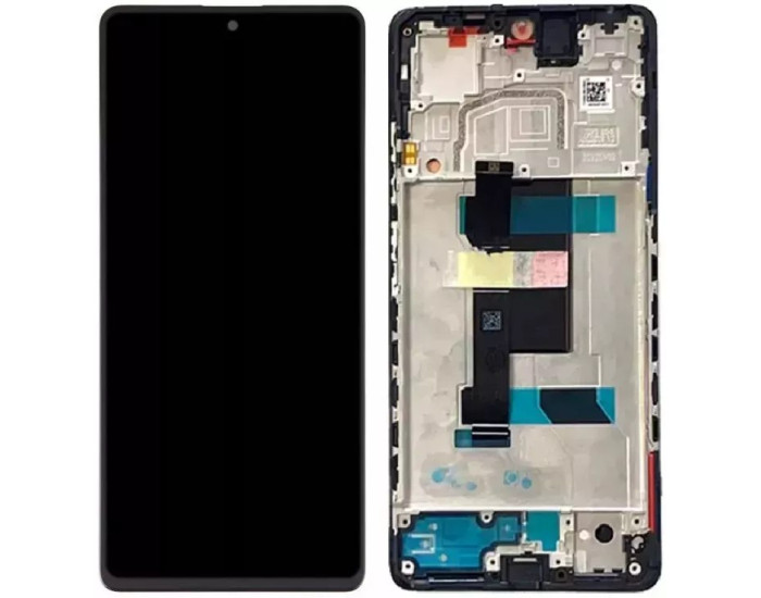 Дисплей с сенсорным экраном (модуль) Xiaomi Redmi Note 12 Pro 5G /Poco X5 Pro 5G, черный с рамкой, оригинал