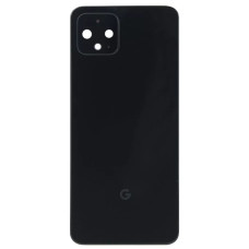 Задняя крышка для Pixel 4, со стеклом камеры, черная, оригинал