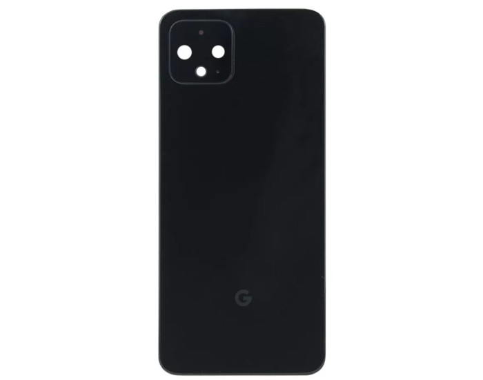Задняя крышка для Pixel 4, со стеклом камеры, черная, оригинал