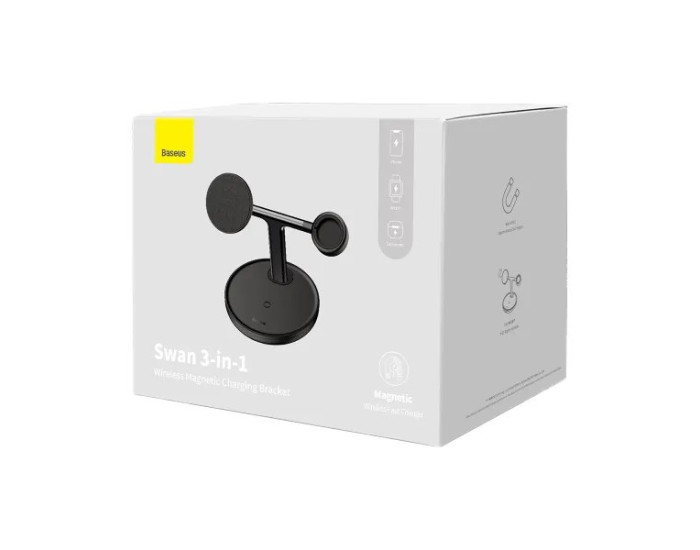 Беспроводная зарядка Baseus Swan 3in1 20W (WXTE000101) Black