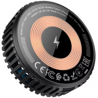 Беспроводная зарядка HOCO CW57 Air-cooled 15W magnetic wireless fast charger Black