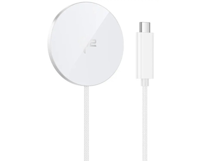 Бездротове зарядка Hoco CW63 Fast Qi2 Magnetic wireless fast charger, White
