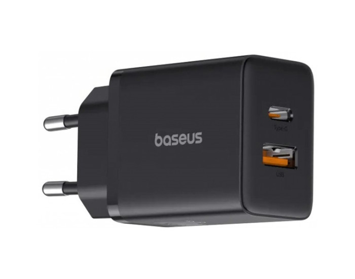Мережеве зарядний пристрій Baseus Cube Fast Charger C+U 20W EU Cluster (P10111403113-00) Black