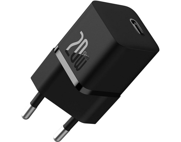 Мережеве зарядний пристрій Baseus GaN5 Fast Charger (mini) 1C 20W (CCGN050101) Black