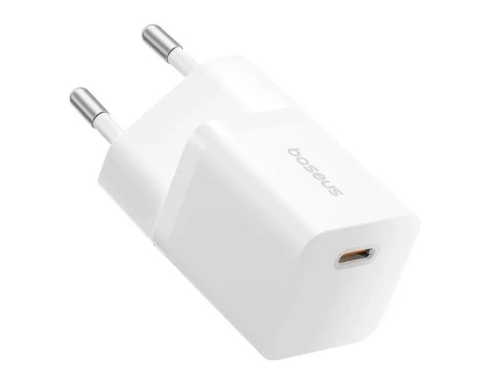 Мережеве зарядний пристрій Baseus GaN5 Fast Charger (mini) 1C 25W з кабелем Type-C to Type-C (P10110909213) (White)