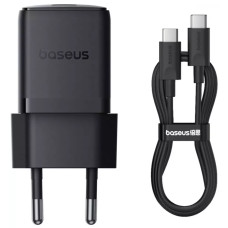 Мережеве зарядний пристрій Baseus Palm Type-C 30W + Cable Type-C to Type-C (P10111605113-01) Black