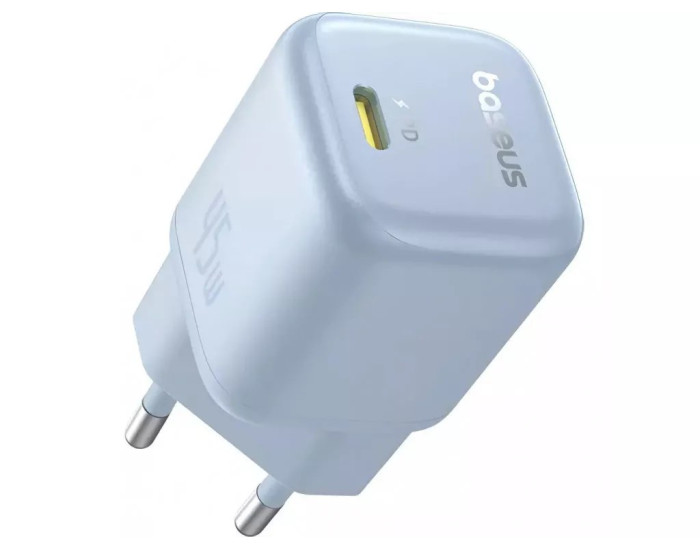 Мережеве зарядний пристрій Baseus PicoGo GaN Fast Charger 1C 45W, Blue