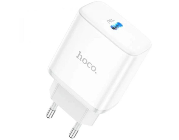 Мережеве зарядний пристрій Hoco C104A Stage (1USB-iP/PD20W) White