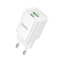 Мережеве зарядний пристрій Hoco C149A Charm (PD30W/QC3.0) White