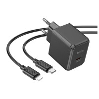 Сетевое зарядное устройство Hoco CS13A Ocean Charger Set PD20W (C to iP) Черный