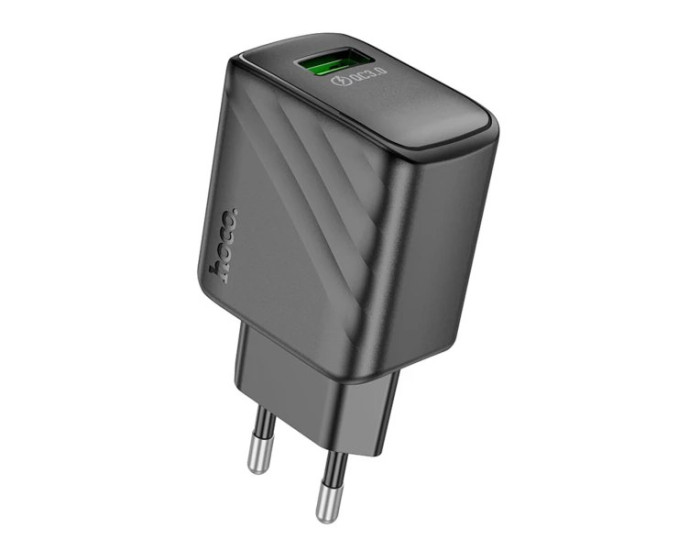 Мережеве зарядний пристрій Hoco CS21A Rich Single Port (QC3.0) Charger Black