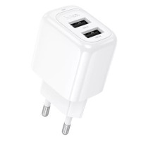 Мережеве зарядний пристрій Hoco CS51A Surplus (2USB/2.4A) White