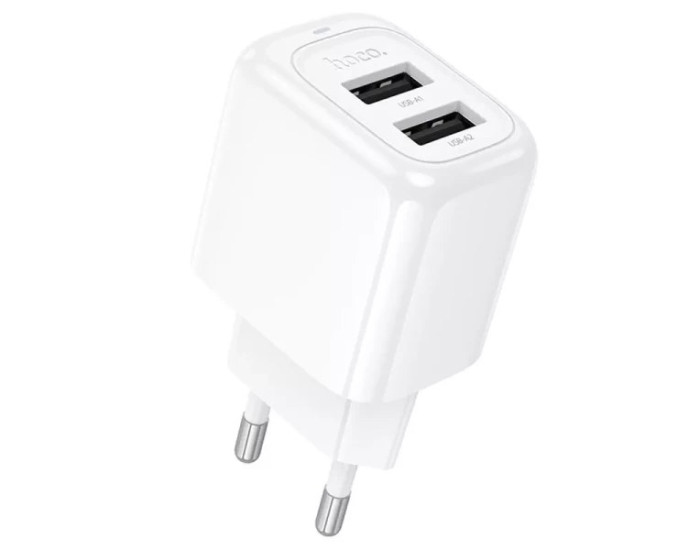 Мережеве зарядний пристрій Hoco CS51A Surplus (2USB/2.4A) White