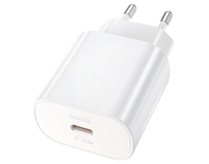 Мережеве зарядний пристрій Hoco N22 Jetta (1USB-C/PD25W) White