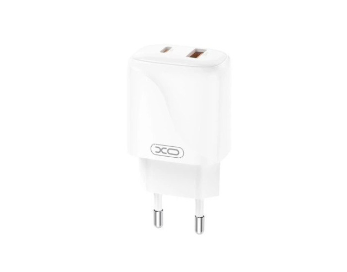 Мережеве зарядний пристрій XO L158 EU (PD20W/QC18W) (1USB-A+1USB-C) Quick charger white