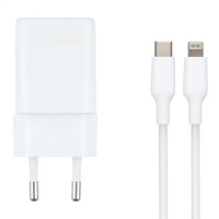 Сетевое зарядное устройство SENTEO Z-16L USB-C PD 30W Type-C to Lightning (1Port) (Белый  White)