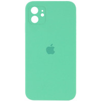 Чехол-силикон оригинал Square Cover Soft Matte Full Camera iPhone 11 (Мятный / Mint)
