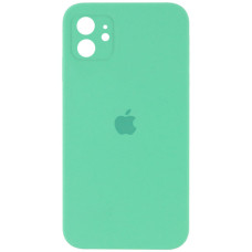 Чехол-силикон оригинал Square Cover Soft Matte Full Camera iPhone 11 (Мятный / Mint)