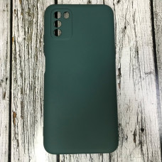 Чехол-силикон Aspor Xiaomi Poco M3 с микрофиброй, зеленый