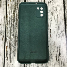 Чехол-силикон Aspor Xiaomi Poco M3 с микрофиброй, зеленый