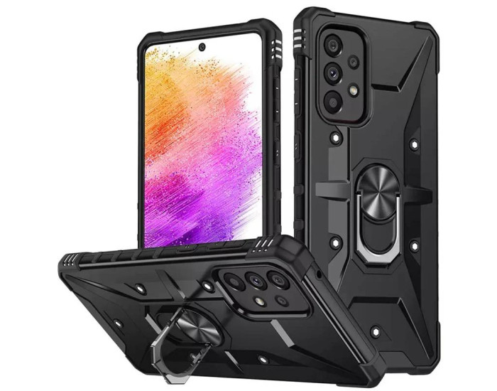 Чехол- Ударопрочный Pathfinder Ring Xiaomi Redmi 10C /Poco C40 (Черный )