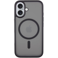 Чехол-силикон Metal Buttons with MagSafe Apple iPhone 16, Черный