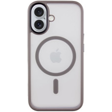 Чехол-силикон Metal Buttons with MagSafe Apple iPhone 16, Серый