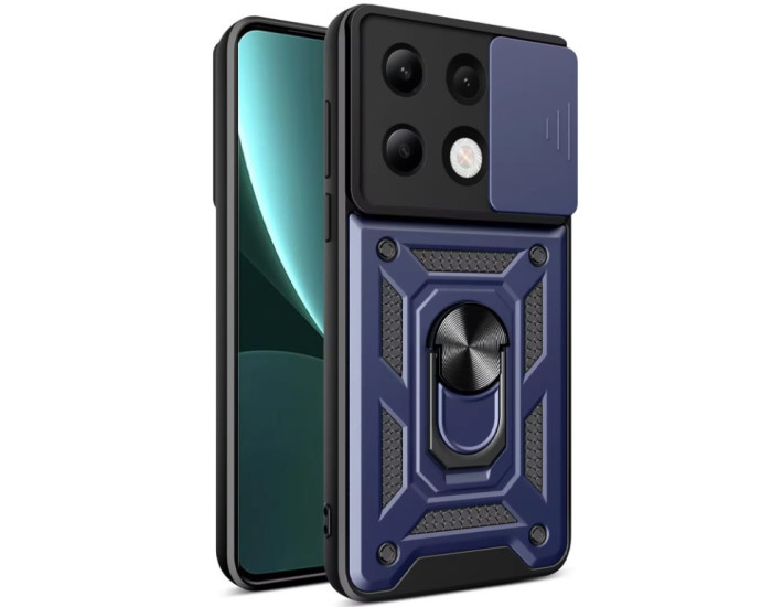 Чехол-Ударопрочный Camshield Serge Ring Xiaomi Redmi Note 13 4G, Синий