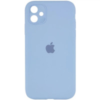 Чехол-силикон оригинал Square Cover Soft Matte Full Camera iPhone 11 (Голубой / Lilac Blue)
