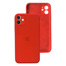 Чехол-силикон оригинал Square Cover Soft Matte Full Camera iPhone 11, Red