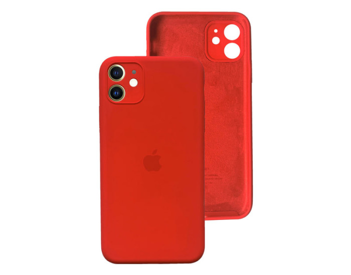 Чехол-силикон оригинал Square Cover Soft Matte Full Camera iPhone 11, Red