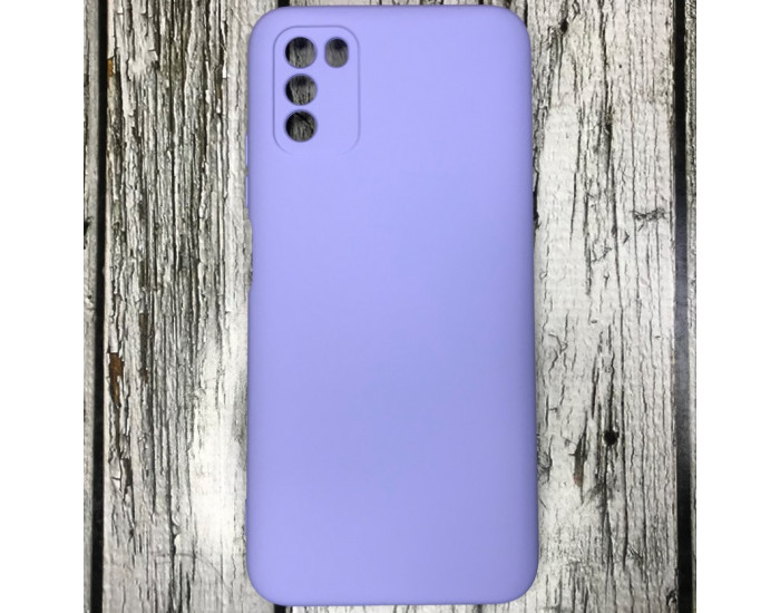 Чехол-силикон Aspor Xiaomi Poco M3 с микрофиброй, фиолетовый