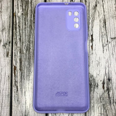 Чехол-силикон Aspor Xiaomi Poco M3 с микрофиброй, фиолетовый