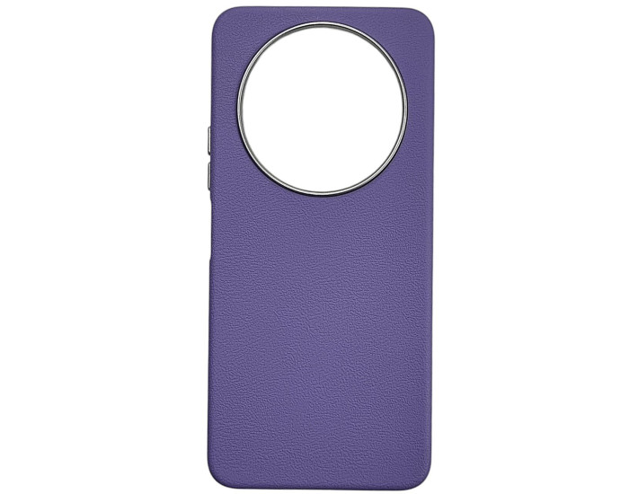 Чехол-кожаный Leather Case Metal Buttons Xiaomi Redmi 14C /Redmi A4 /Poco C75 Сиреневый