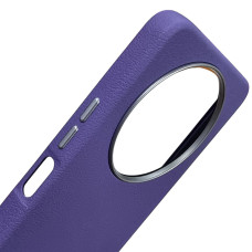 Чехол-кожаный Leather Case Metal Buttons Xiaomi Redmi 14C /Redmi A4 /Poco C75 Сиреневый
