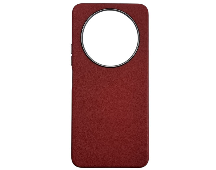 Чехол-кожаный Leather Case Metal Buttons Xiaomi Redmi 14C /Redmi A4 /Poco C75 Марсала