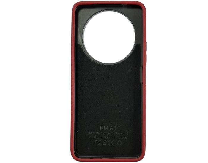 Чехол-кожаный Leather Case Metal Buttons Xiaomi Redmi 14C /Redmi A4 /Poco C75 Марсала
