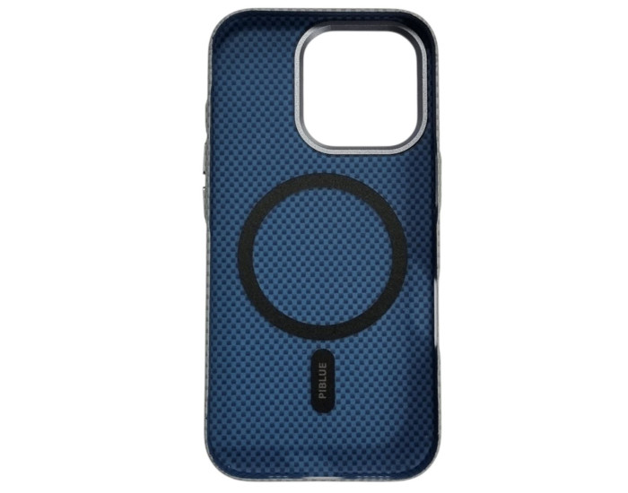 Чехол-силикон Piblue Magentic MagSafe (PL-49) Carbon iPhone 16 Pro титановый серый